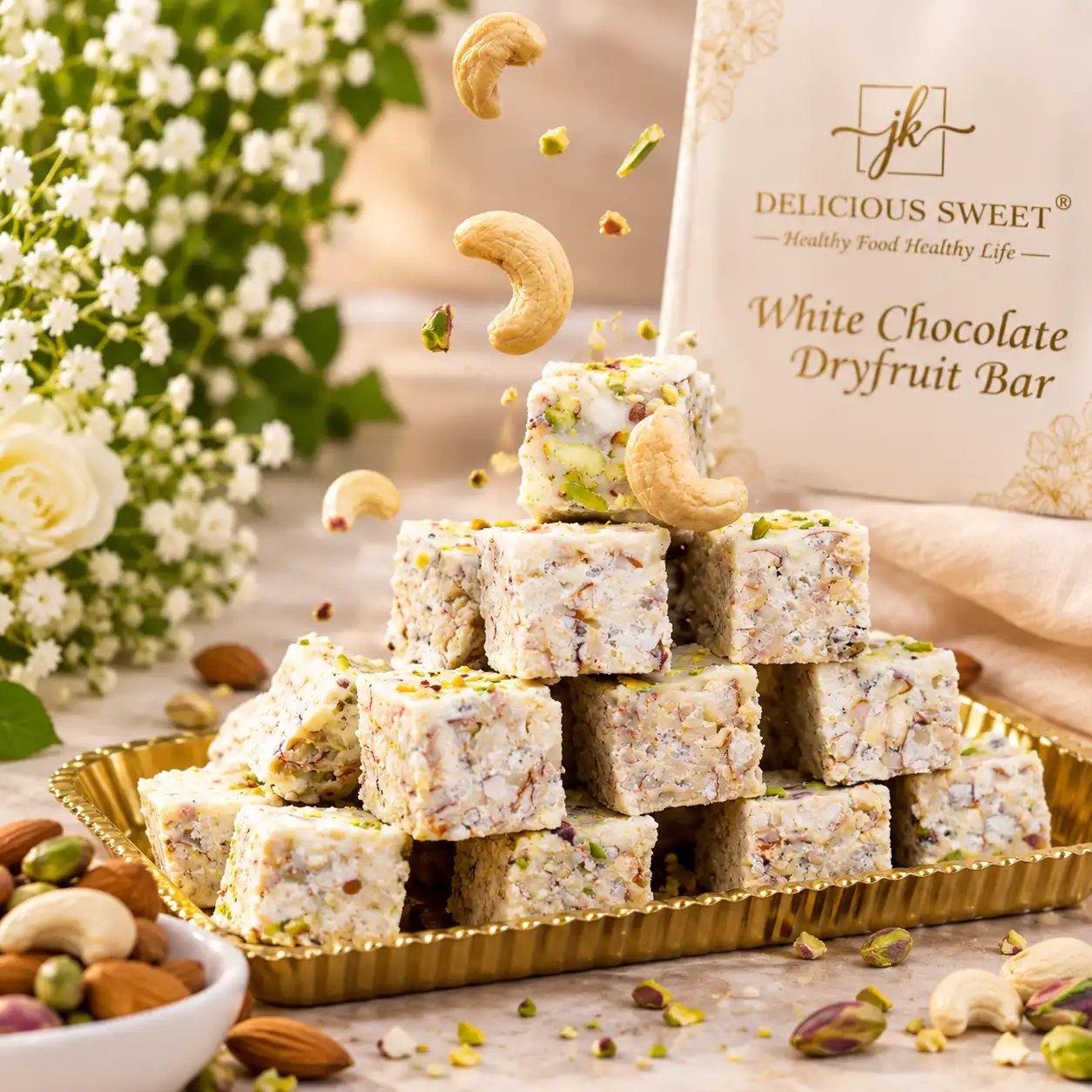 White Chocolate Dryfruit Bites