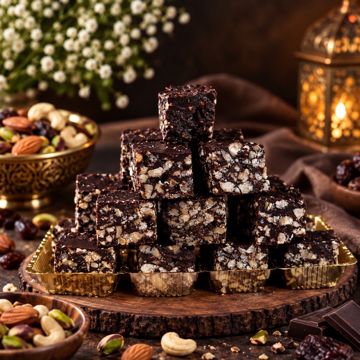 Dark Chocolate Dryfruit Bites