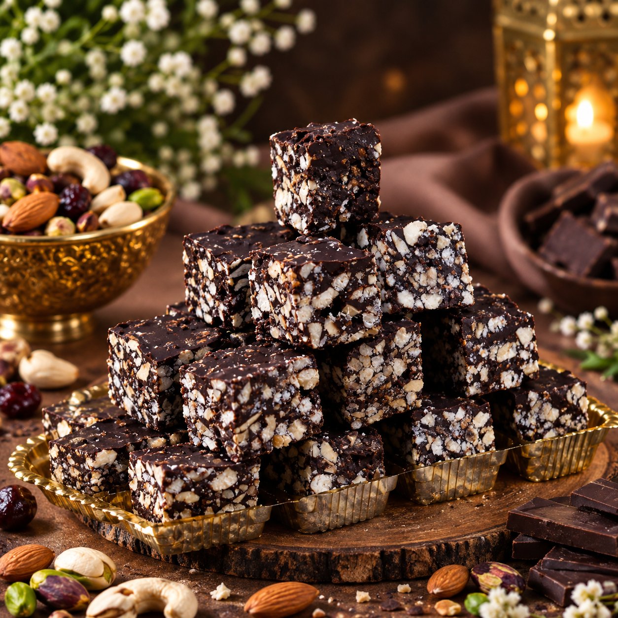 Dark Chocolate Dryfruit Bites