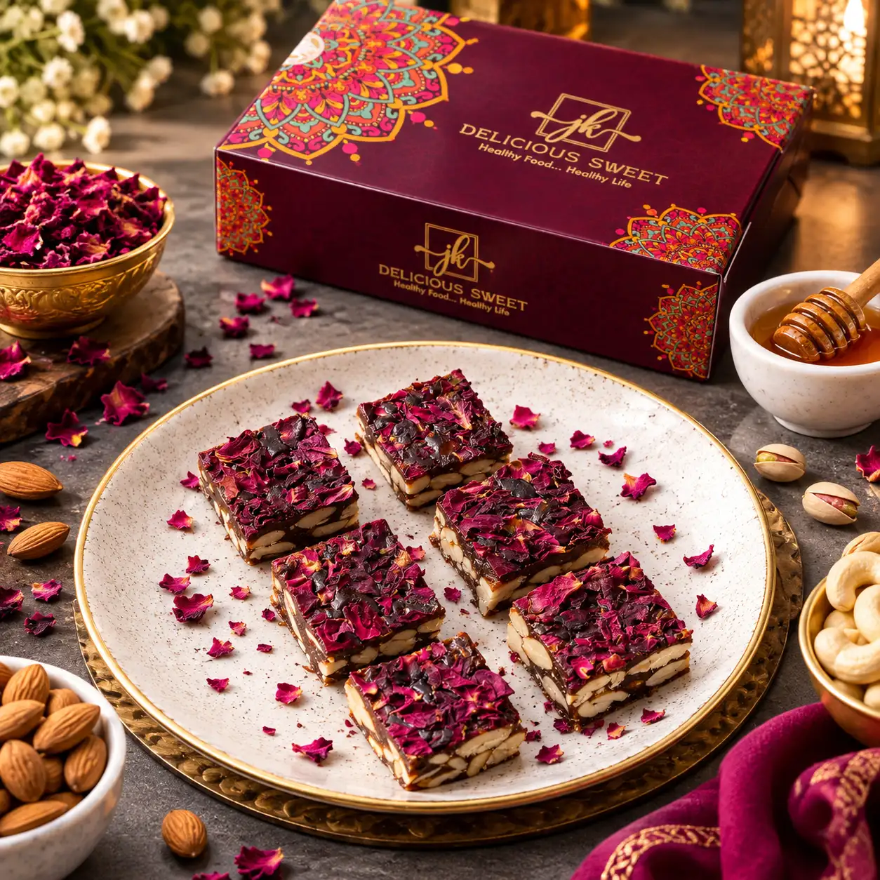 Premium Rose Dryfruit Bar