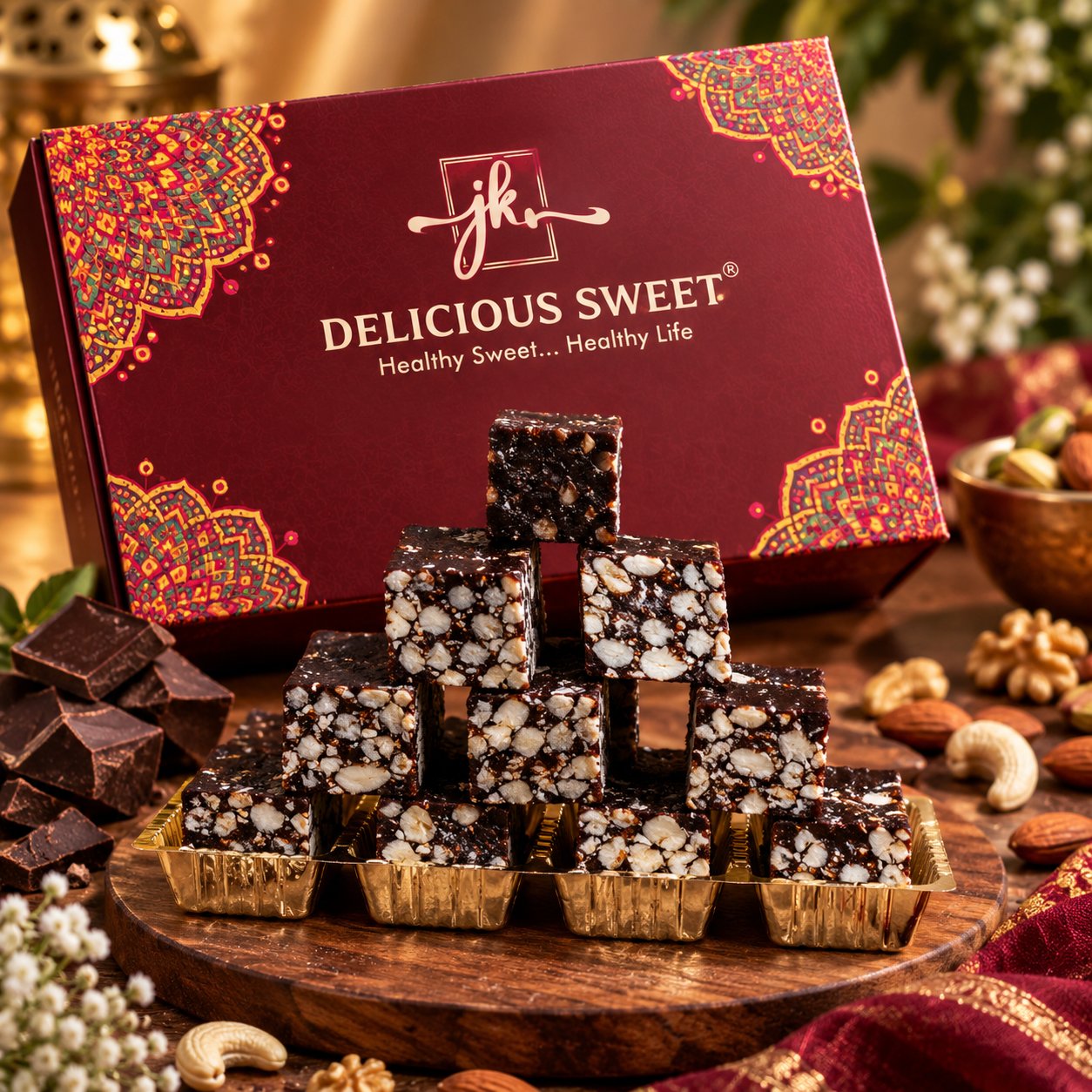 Dark Chocolate Dryfruit Bites