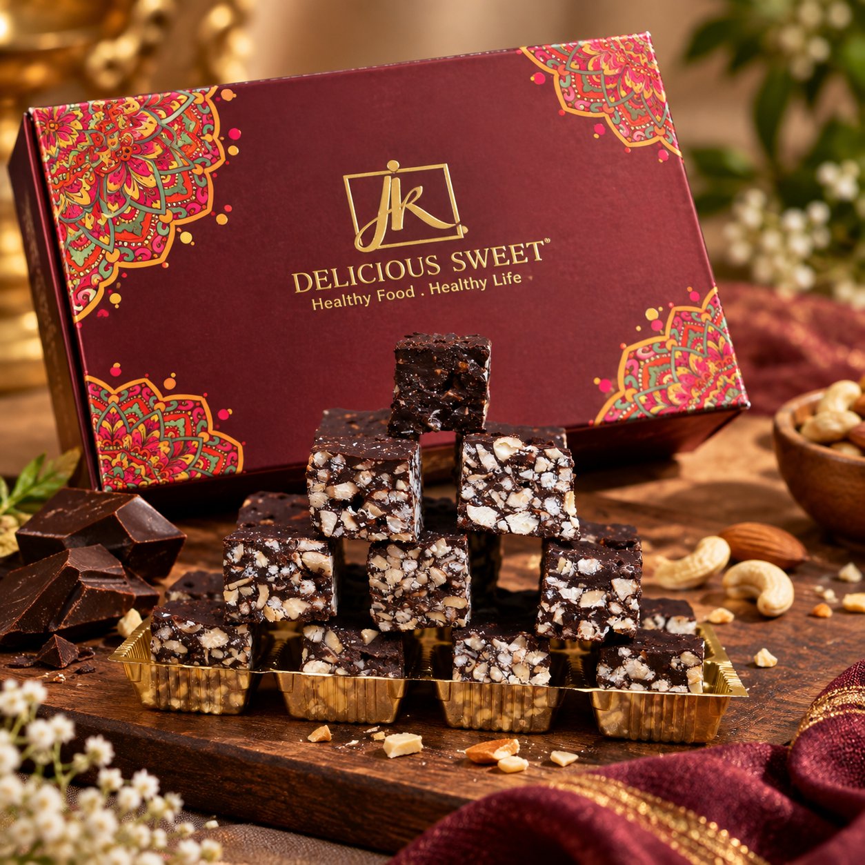 Dark Chocolate Dryfruit Bites